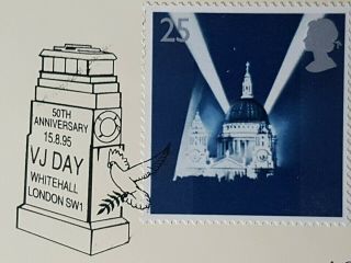 GB 1995 RARE AG Bradbury FDC ' Peace - 50th VE Day Anni ' - only 500 Printed 3