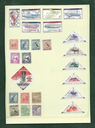 Gb Local Issues Lundy Island Mh Old Stamps On Album Page