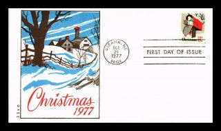 Us Cover Christmas Rural Mailbox Fdc Gamm Cachet