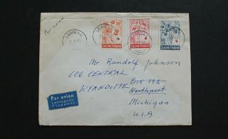 Finland To Usa - 1959 Scarce Berries Semi - Postal Set On Cover To Us Rr
