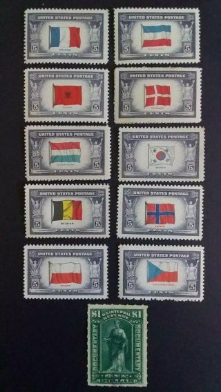 U,  S,  A Old Flag Stamps As Per Photo
