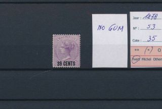 Lk66133 Mauritius 1878 Queen Victoria Classic Lot No Gum Cv 35 Eur