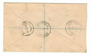 1937 Southern Rhodesia - South West Africa Registered Cover 1/2,  1,  1 1/2,  4 2