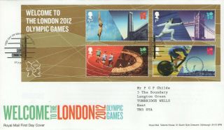Gb Fdc 2012 " Olympic Games " Ms - S/hs