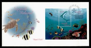 Dr Who 1998 Norfolk Island Coral Reef Fish S/s Fdc C124311