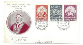 Vatican Sc 476 - 78 Pope Pius Ix,  Pope Paul Vi,  Kimcover,  Fdc