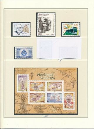 D003692 France 2006 Selection Of Mnh Stamps,  S/s Aviation