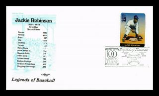 Us Cover Jackie Robinson Legends Of Baseball Fdc Artmaster Cachet