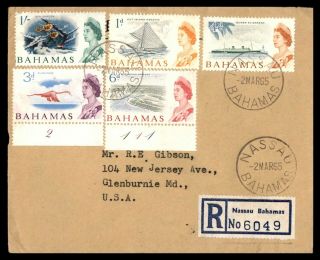 Mayfairstamps Bahamas 1965 Nassau To Glenburnie Maryland Registered Cover Wwb295