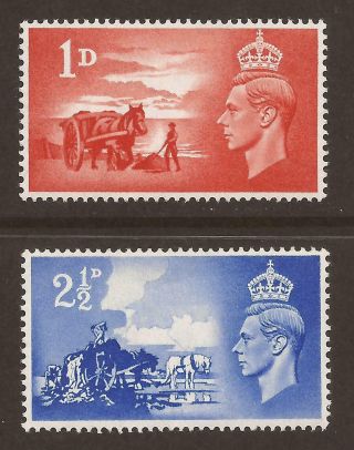 Channel Islands 1948 Sg C1/c2 Liberation / Victory Issue Mnh (jb7773)