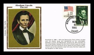 Dr Jim Stamps Us Abraham Lincoln Colorano Silk Cover 1985 Washington Dc