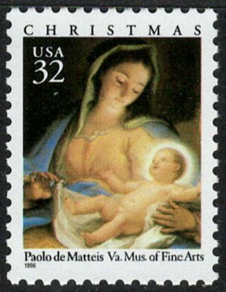 Usa Sc.  3107 32c Madonna & Child 1996 Mnh Wag Single
