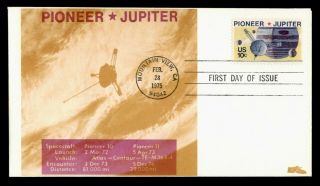 Dr Who 1975 Mountain View Ca Pioneer Jupiter Space Fdc C138589
