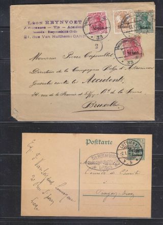 Belguim Postcard - Letter German Occupation World War 1