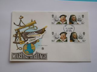 1982 Sg1187 - 8 Fdc Gutter Pair Maritime Heritage