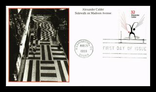 Dr Jim Stamps Us Sidewalk On Madison Avenue Alexander Calder Fdc Cover Mystic