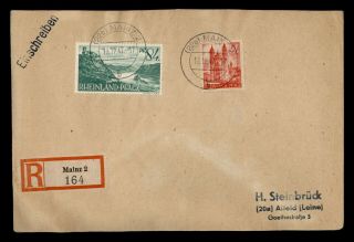 Dr Who 1947 Germany Rhineland Palatinate Mainz Registered E54496