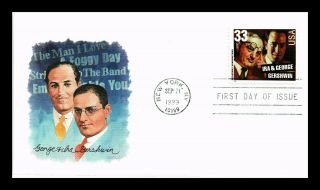 Dr Jim Stamps Us Ira George Gershwin Broadway Songwriters First Day Cover