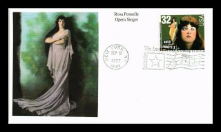 Dr Jim Stamps Us Rosa Ponselle Opera Singer First Day Mystic Cover