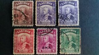 Malaya/sarawak Old Stamps As Per Photo.  Good Value.  Very