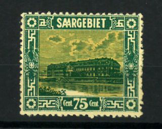 Germany Saargebiet 1923,  75c Mi 100 Mh Hcv