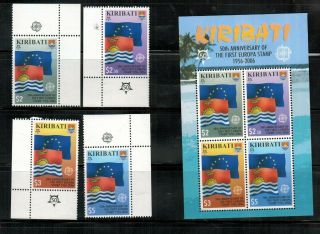 Kiribati 884 - 887a Europa 50th Anniv.  Complete Set 2006 Mnh