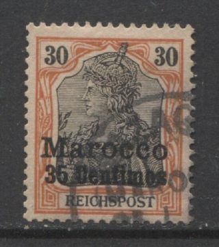 1900 German Offices In Morocco 35 Centimos Germania With Op Mazagan
