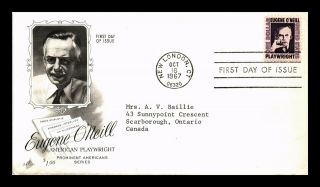 Dr Jim Stamps Us Eugene Oneill High Value First Day Cover Scott 1294
