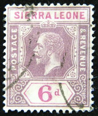 Sierra Leone Stamp 1912 - 21 6d King George V Scott 111 Sg119
