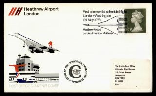 Dr Who 1976 Gb First Flight Baa Concorde London To York Usa E44458