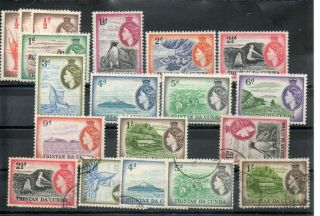Tristan Da Cunha 1954 Set To 1/ - 19 Values And Fine - See Scan