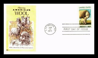 Dr Jim Stamps Us 450th Anniversary Sheep Americas Wool First Day Cover Craft