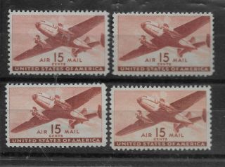 Scott C - 28 Us Stamp Twin Transport 15 Cent Mh