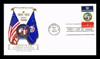 Us Cover Disabled American Veterans Fifty Years Of Service Fdc