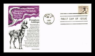 Us Cover American Wildlife Pronghorn Antelope Fdc Aristocrat Cachet