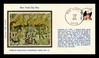 Dr Jim Stamps Us York City Fire American Bicentennial Colorano Silk Cover