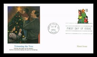 Dr Jim Stamps Us Trimming The Tree Christmas First Day Cover North Pole
