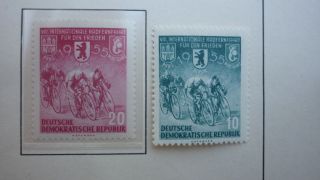 Ddr East Germany Stamp 1955 The Peace Event Prague - Berlin - Warszawa Pair
