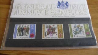 British Post Office Stamps (pack No.  32a) General 1971 Anniversaries