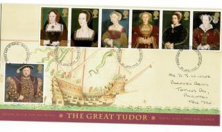 Gb Fdc First Day Cover 1997 Henry Viii Great Tudor Sg 1965/71 Pmk South Devon