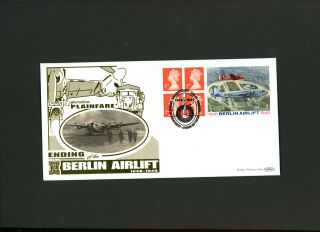 1999 Berlin Airlift Commemorative Labels Benham Gold 500 Series Official Fdc