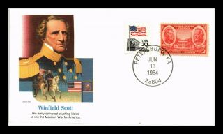 Us Cover Winfield Scott Greatest Military Heroes Of America Fleetwood Cachet