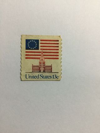 Us Stamp Scott 1625 - 13ct Flag & Independence Hall -