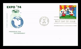 Us Cover Expo 74 Preserve The Environment Fdc House Of Farnum Cachet