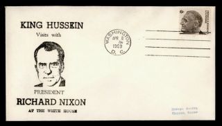 Dr Who 1969 King Hussein Visits President Richard Nixon At White House C134436