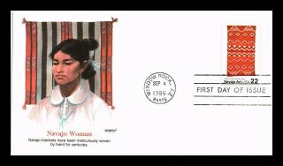 Dr Jim Stamps Us Navajo Woman Blanket Weaving First Day Cover Fleetwood