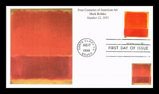 Dr Jim Stamps Us Mark Rothko Four Centuries American Art Fdc Mystic Cover