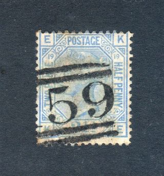 Gb Qv 1873/80 - 2.  1/2d.  Blue (sg142) - Plate 19 (ke) - Fine