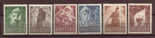 Austria,  Prisoners Of War Of World War Two,  Set Of 6,  Mh,  1947,  Old