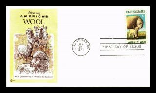 Dr Jim Stamps Us Americas Wool 450th Anniversary First Day Cover Craft